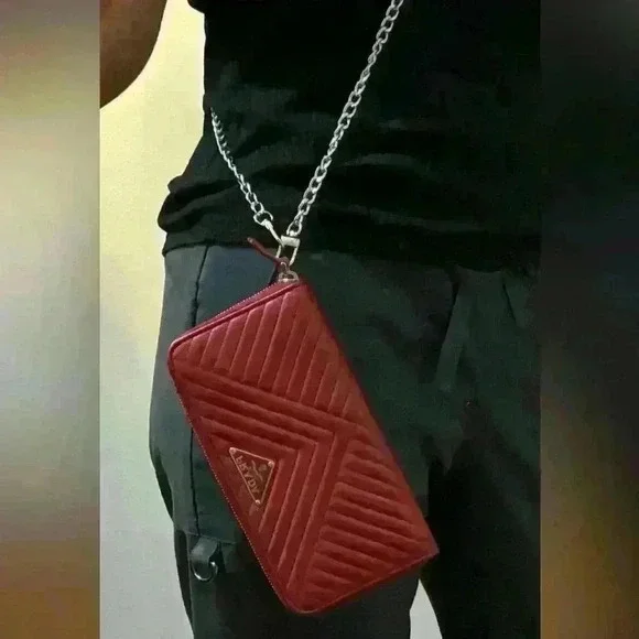 Prada Diagramme Calfskin Leather Continental Wallet GUC - Picture 14 of 14